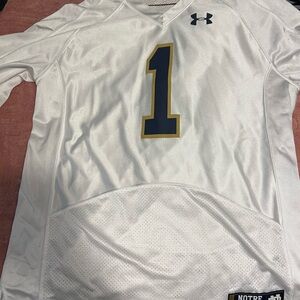Under Armour White and Navy Men's Sports Jersey